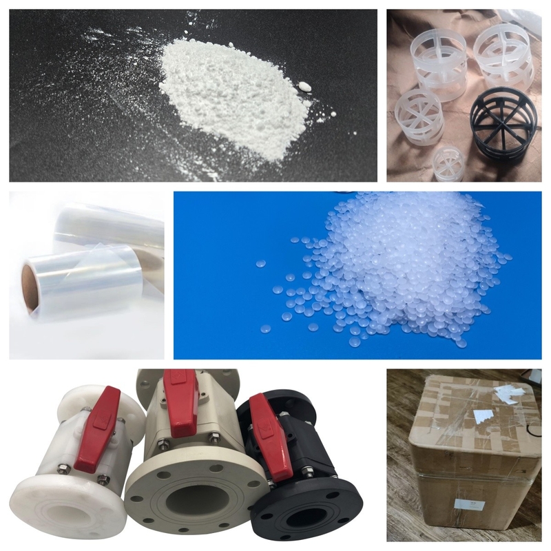 7.0-8.0 Costante dielettrico pellets PVDF bianchi resistenti ai raggi UV per parti stampate per iniezione