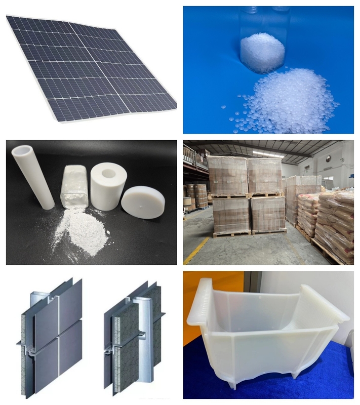 Basso assorbimento dell'acqua Pellet PVDF UV resistenti con conduttività termica di 0,25 W/mK