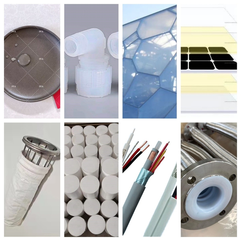 Colorato su misura Fluoroplastici Materia prima Granuli UV resistente FDA Conforme